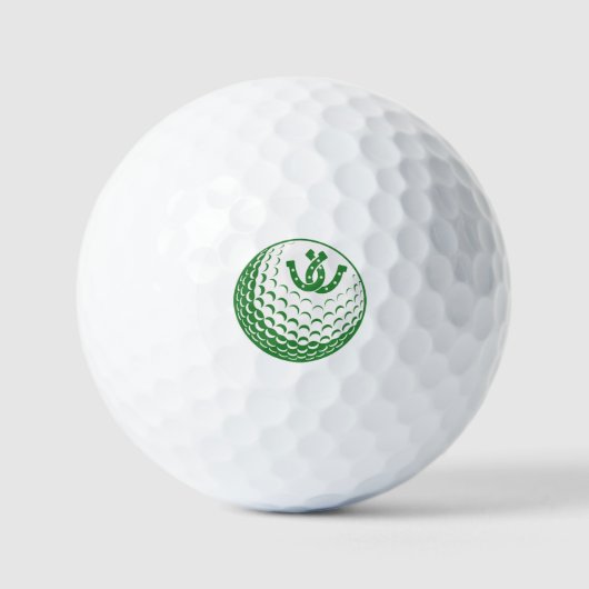 Custom Golf - gepersonaliseerde Lucky Hoefijzer gr Golfballen (Voorkant)