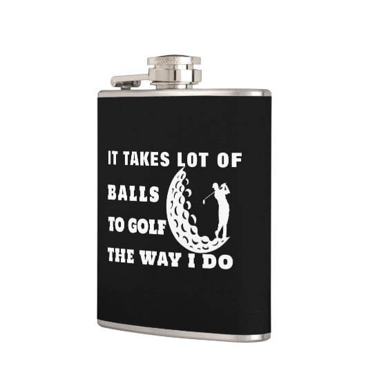 Custom Golf Gift | Neemt ballen mee naar de Golf F Heupfles (Links)