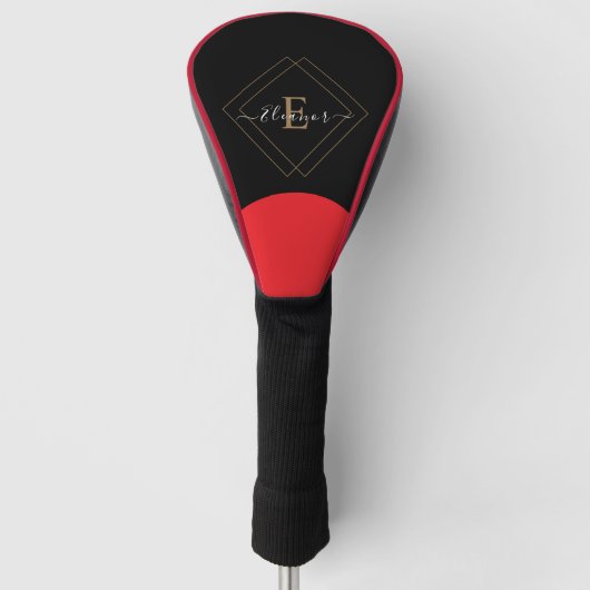 Custom Golf Head Hoesje met naam Golfheadcover (Voorkant)