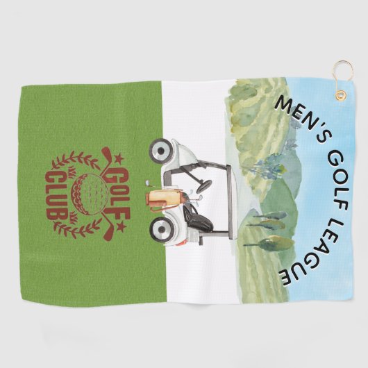 Custom Golf League Golf Club Logo Golfhanddoek (Horizontaal)