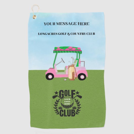 Custom Golf League Golf Club Logo Golfhanddoek (Voorkant)