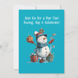Custom Golf Lover Holiday Invitation Kaart