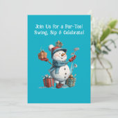 Custom Golf Lover Holiday Invitation Kaart (Staand voorkant)