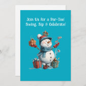 Custom Golf Lover Holiday Invitation Kaart (Voorkant / Achterkant)