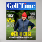 Custom Golf Magazine Hoesje, Leuk cadeau voor Golf Poster (Voorkant)