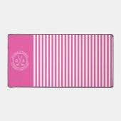 Custom Golf Multi Monogram roze gestreept eenvoudi Bureaumat (Voorkant)