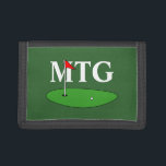 Custom golf portemonnee voor geld en bal marker mu<br><div class="desc">Custom golf portemonnee voor geld en bal marker munten. Sportief verjaardagscadeau-idee voor golfspelers,  liefhebbers,  coach,  instructeur,  vrienden,  familie,  collega,  baas,  collega,  gepensioneerde persoon,  kinder enz.  kleur. Monogram ontwerp met het zetten van groene logo. Voeg je eigen naam monogram initialen toe.</div>