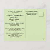 **CUSTOM GOLF POSTCARD 80TH BIRTHDAY INVITATION FEESTDAGENKAART (Achterkant)