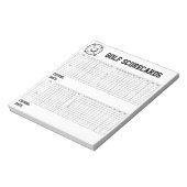 Custom Golf Scorecards Notitieblok (Linkerzijde)