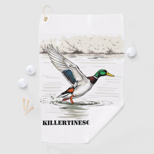 Custom golf towel golfhanddoek (Insitu)