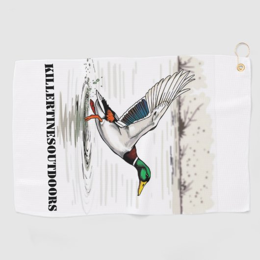 Custom golf towel golfhanddoek (Horizontaal)