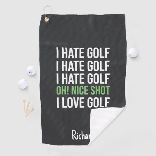 Custom Golf Towels Personalized Funny Golfer Gifts Golfhanddoek (Insitu)
