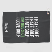 Custom Golf Towels Personalized Funny Golfer Gifts Golfhanddoek (Horizontaal)