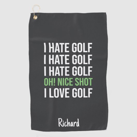 Custom Golf Towels Personalized Funny Golfer Gifts Golfhanddoek (Voorkant)