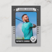 Custom Golf Trading Card, Personalized Golfer Card Contactkaartje (Voorkant)