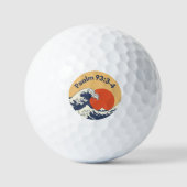Custom golfbal set- Psalm Christelijk cadeau Golfballen (Voorkant)