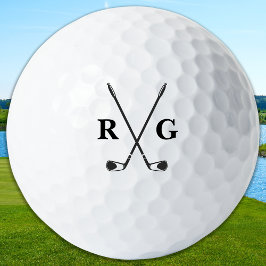 Custom Golfer Personalized 2 Monogram Initials Golfballen