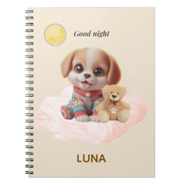 Custom Good Night Puppy Journal Notitieboek