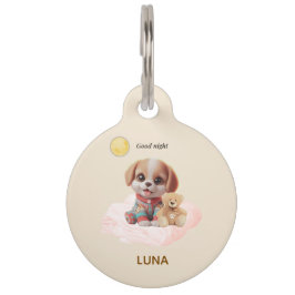 Custom Good Night Puppy Pet Tag Huisdierpenning