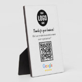 Custom Google Review QR Code Business Plaque Fotoplaat (Zijkant)