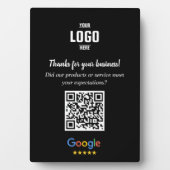 Custom Google Review QR Code Business Plaque Fotoplaat (voorkant)