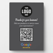Custom Google Review QR Code Business Plaque Fotoplaat (voorkant)