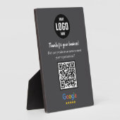 Custom Google Review QR Code Business Plaque Fotoplaat (Zijkant)