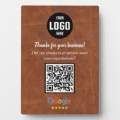 Custom Google Review QR Code Business Plaque Fotoplaat (voorkant)