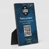 Custom Google Review QR Code Business Plaque Fotoplaat (Zijkant)