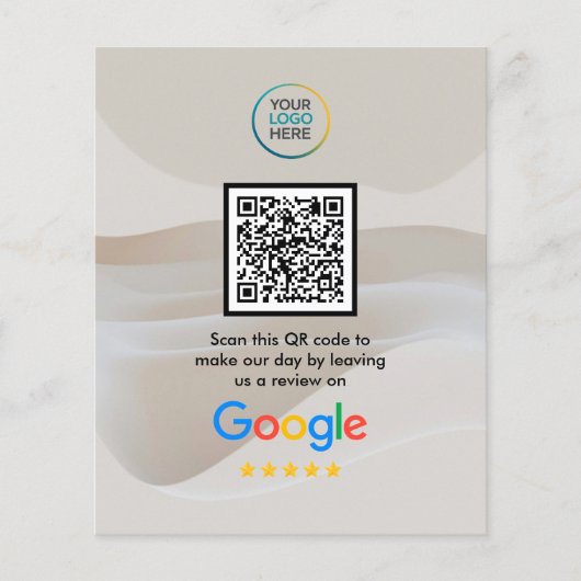 Custom Google Reviews QR Code Flyer (Voorkant)
