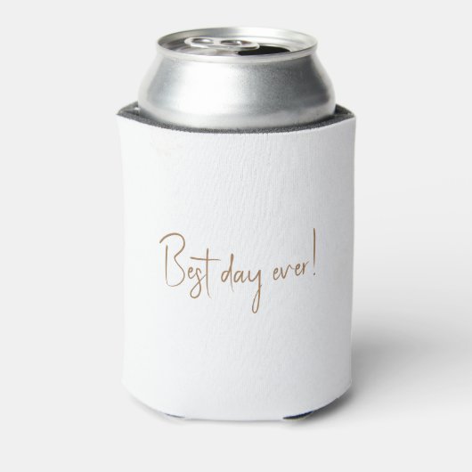 Custom goud wit bruiloft blikjeskoeler (Blikje Achterkant)