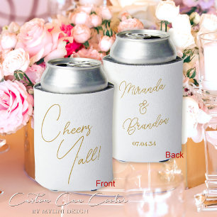 Custom Goud Wit Bruiloft Favor Blikjeskoeler