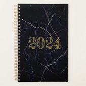 Custom Goud Zwart MARMER Kalender Dagelijks Maande Planner (Voorkant)