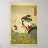 CUSTOM Graceful Japanese Bijin-ga Print | Vintage (Voorkant)
