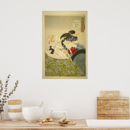 CUSTOM Graceful Japanese Bijin-ga Print | Vintage (Keuken)