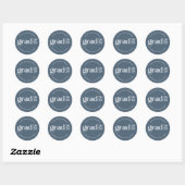 Custom Grad 2026 Slate Blue Graduation Seals Ronde Sticker (Vel)