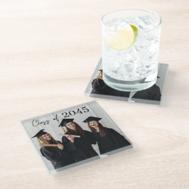 Custom Graduation Farewell Gift Photo Glazen Onderzetter