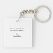 Custom Graduation Farewell Gift Photo Sleutelhanger (Achterkant)