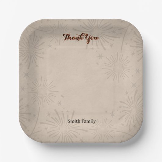 Custom Graduation Paper Plates  Editable Text Papieren Bordje (Voorkant)