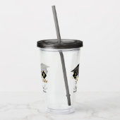 Custom Graduation Party Black Gold Acryl Drinkbeker (Links)