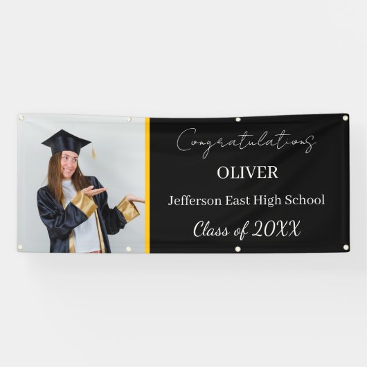 Custom Graduation Party Class van de middelbare sc Spandoek (Horizontaal)