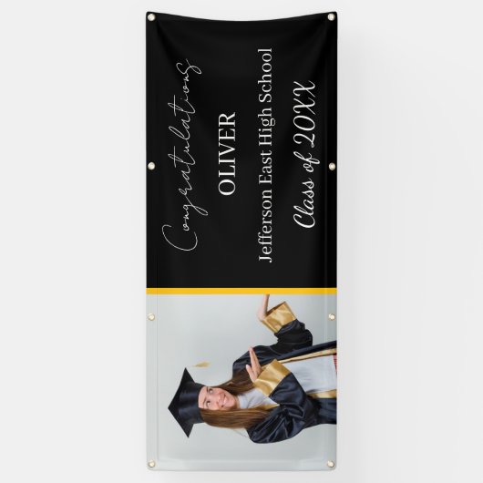 Custom Graduation Party Class van de middelbare sc Spandoek (Verticaal)