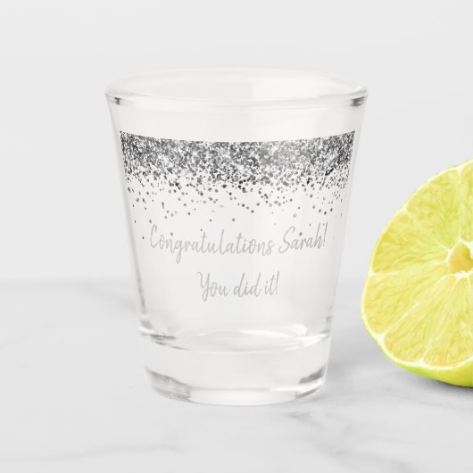 Custom Graduation Party Gepersonaliseerd Afstudeer Shot Glas (Voorkant)
