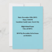 Custom Graduation Party Pop Art Kaart (Achterkant)