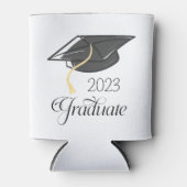 Custom Graduation Party Zwart Graduation Cap Blikjeskoeler (Voorkant)