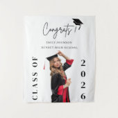 Custom Graduation Photo Backdrop Banner Class  Wandkleed (Voorkant)
