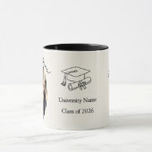 Custom Graduation Photo Mug Congratulations Mok (Midden)