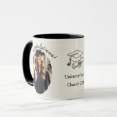 Custom Graduation Photo Mug Congratulations Mok (Voorkant links)