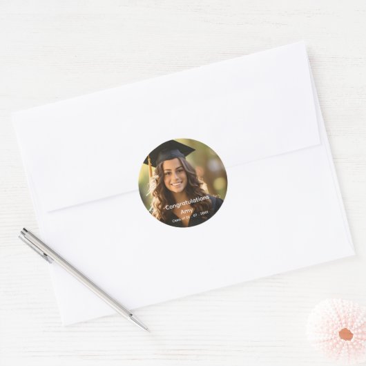 Custom Graduation Photo Stickers - Class of 2026 (Envelop)