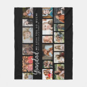 Custom Grandad 18 Photo Collage Fleece Deken (Voorkant)